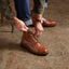 Uptown Maverick Whiskey tan Leather Side Zip Boots Lifestyle